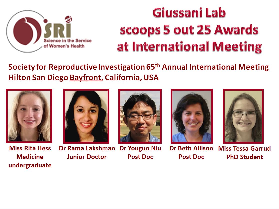 Guissani Lab scoops 5 out of 25 awards at Internatinal Meeting