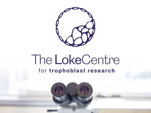 Loke CTR logo overlayed on an image of a microscope